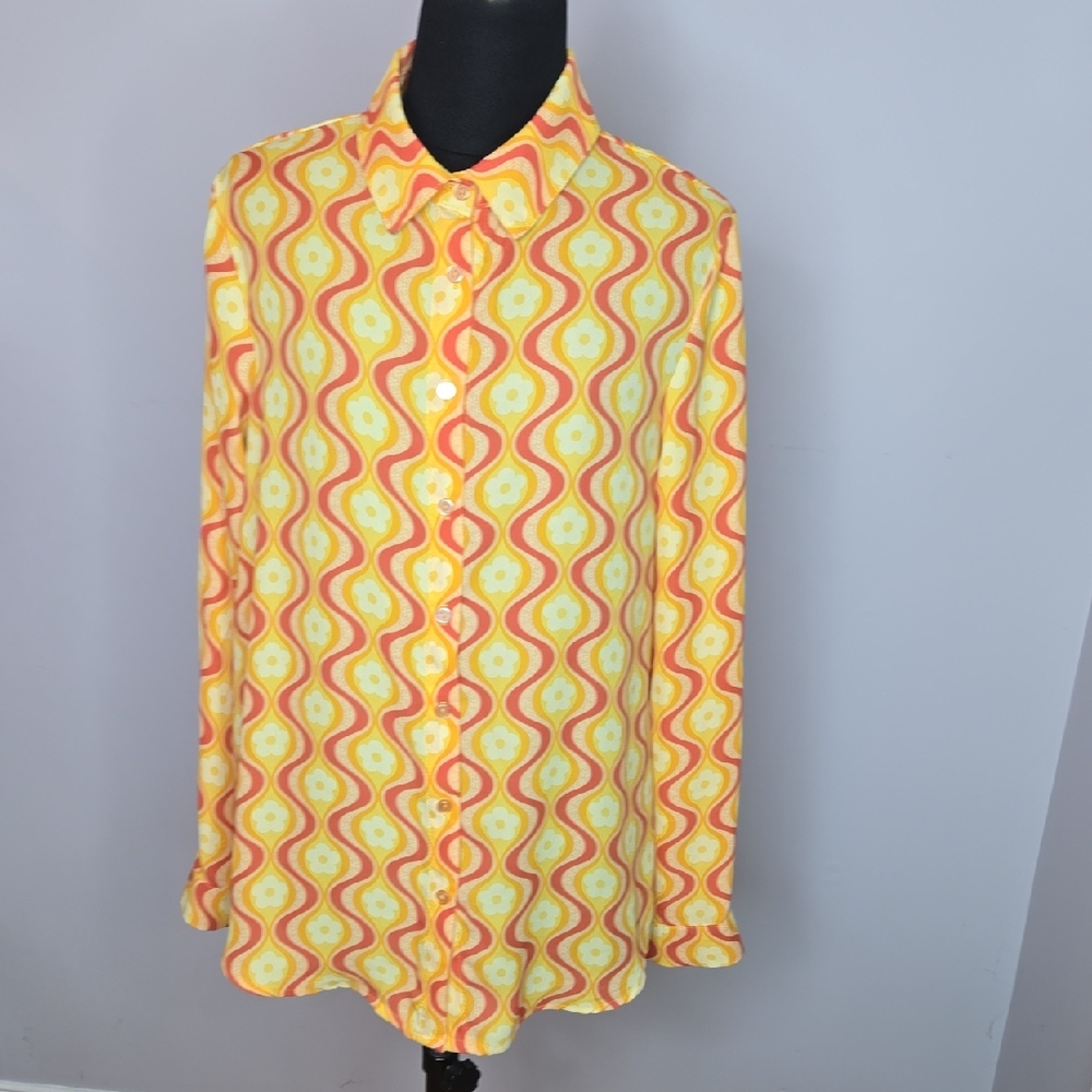 Streetwear Society Yellow and Orange Women's Blouse